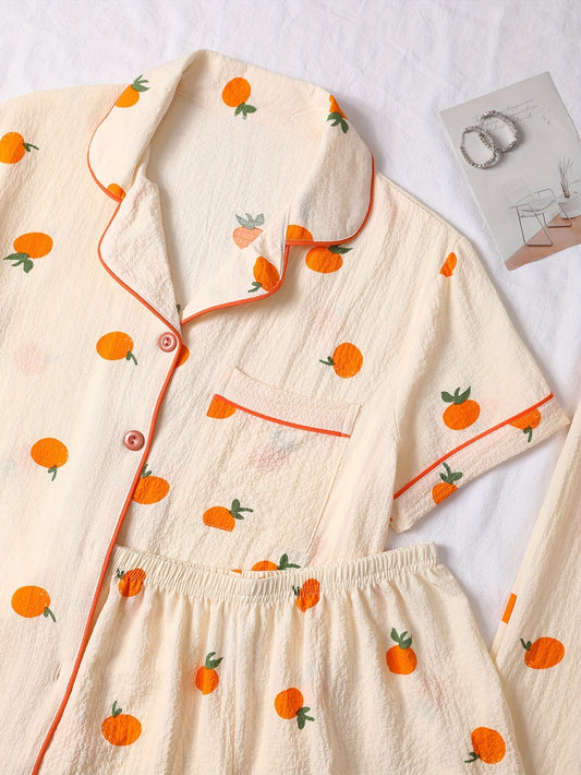 Peachy Dreams β Womenβs 3 Piece Nightwear Set