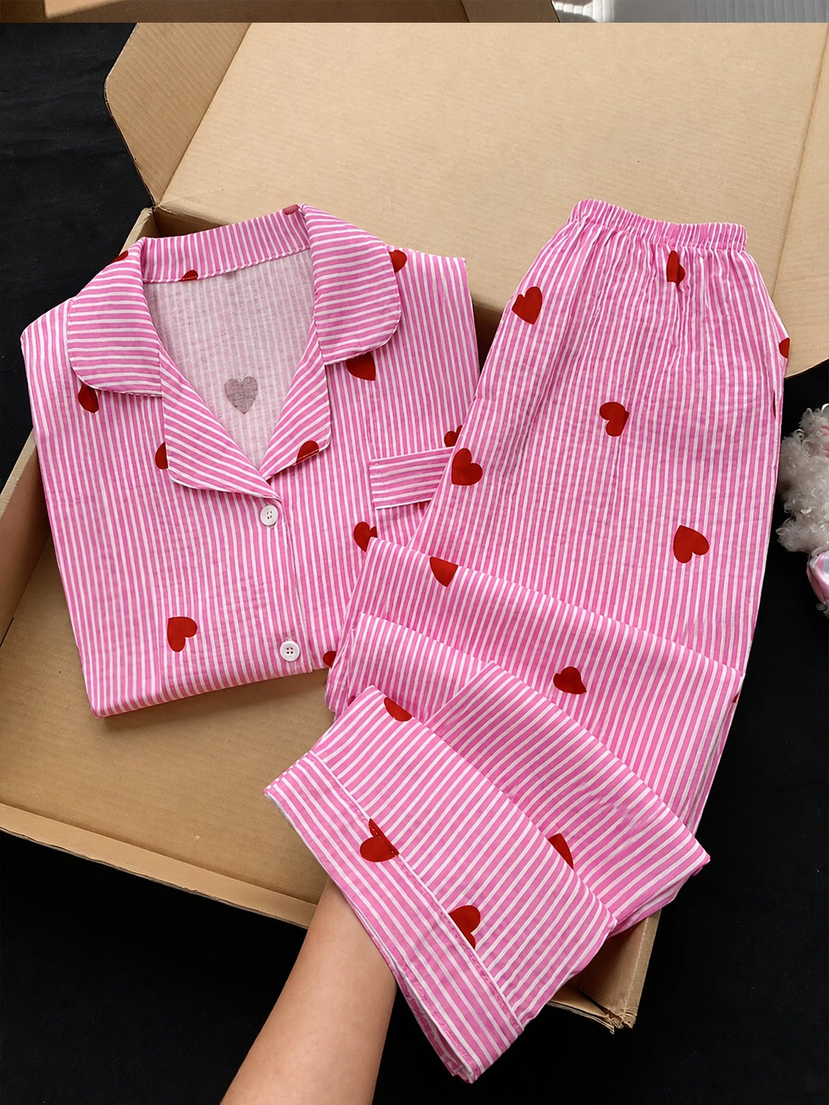 Red & Pink Heart Pajama Duo – Pack of 2