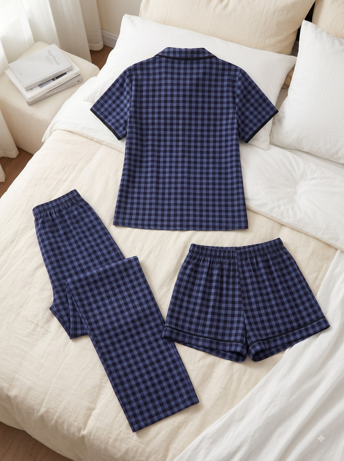 Midnight Check 3-Piece Pajama Set