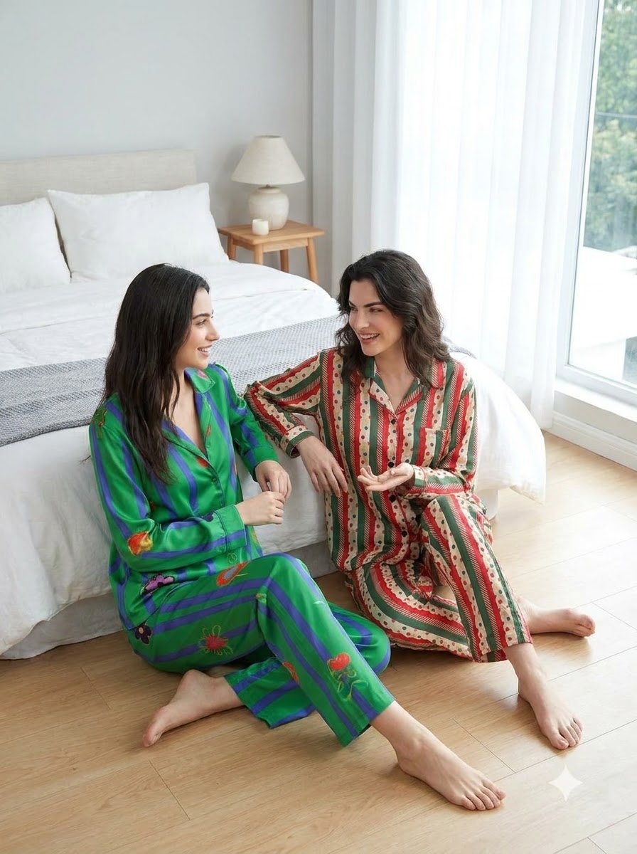 Emerald Garden & Vintage Stripe Pajama Duo – Pack of 2