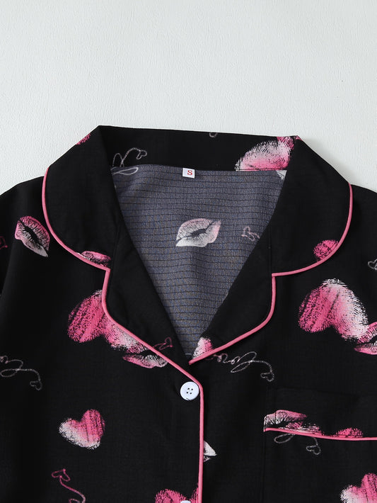 Midnight Kiss Pajama Set πβ¨