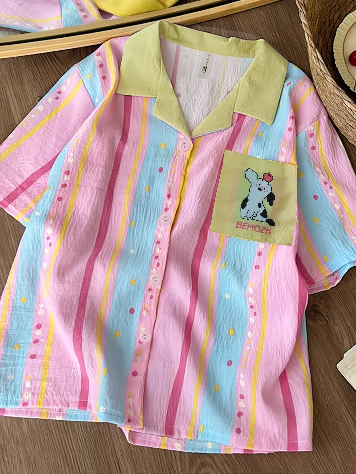 Pastel Rainbow Stripe Women’s Pajama Set