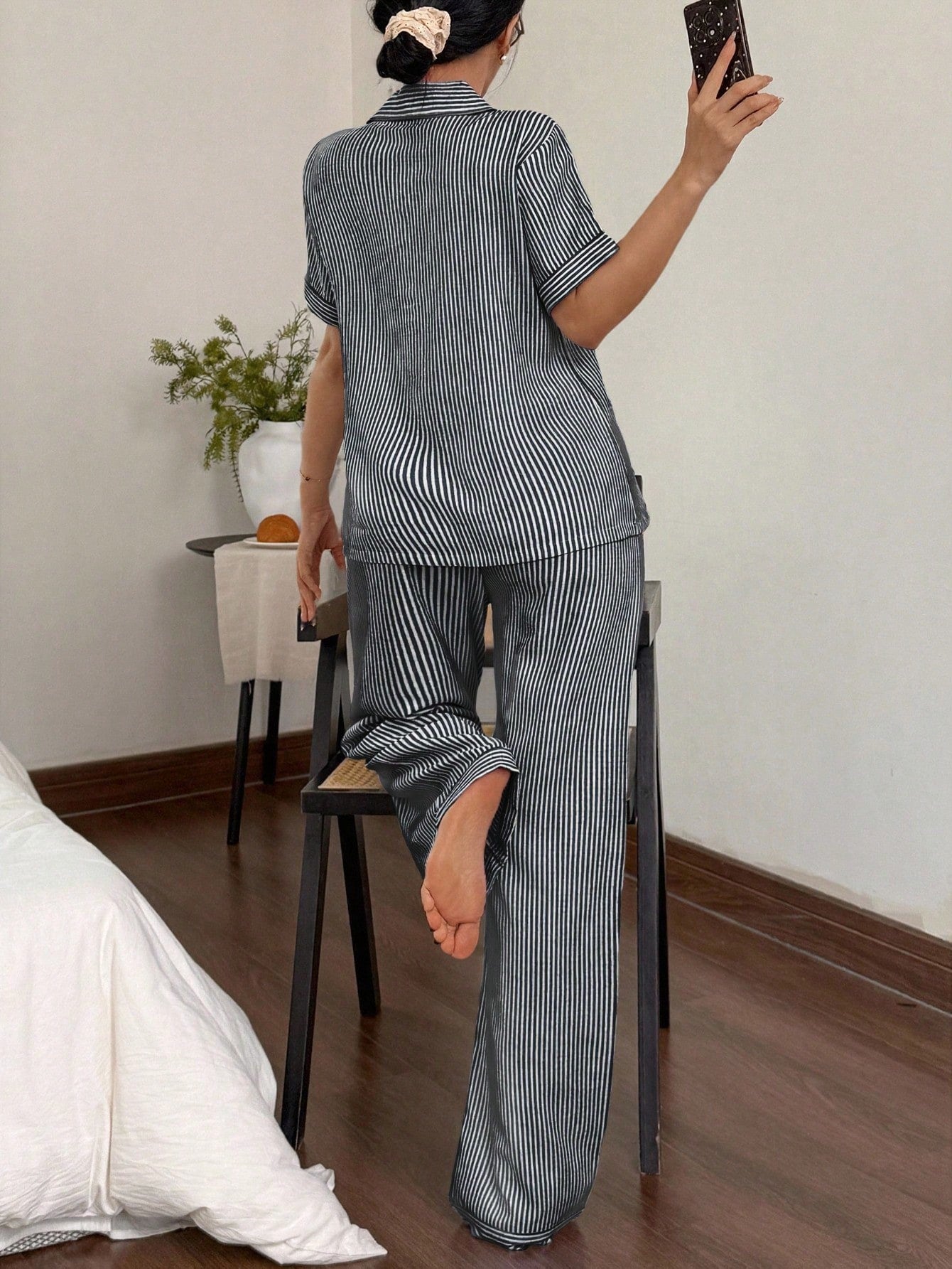 Midnight Stripe Comfort Pajama Set