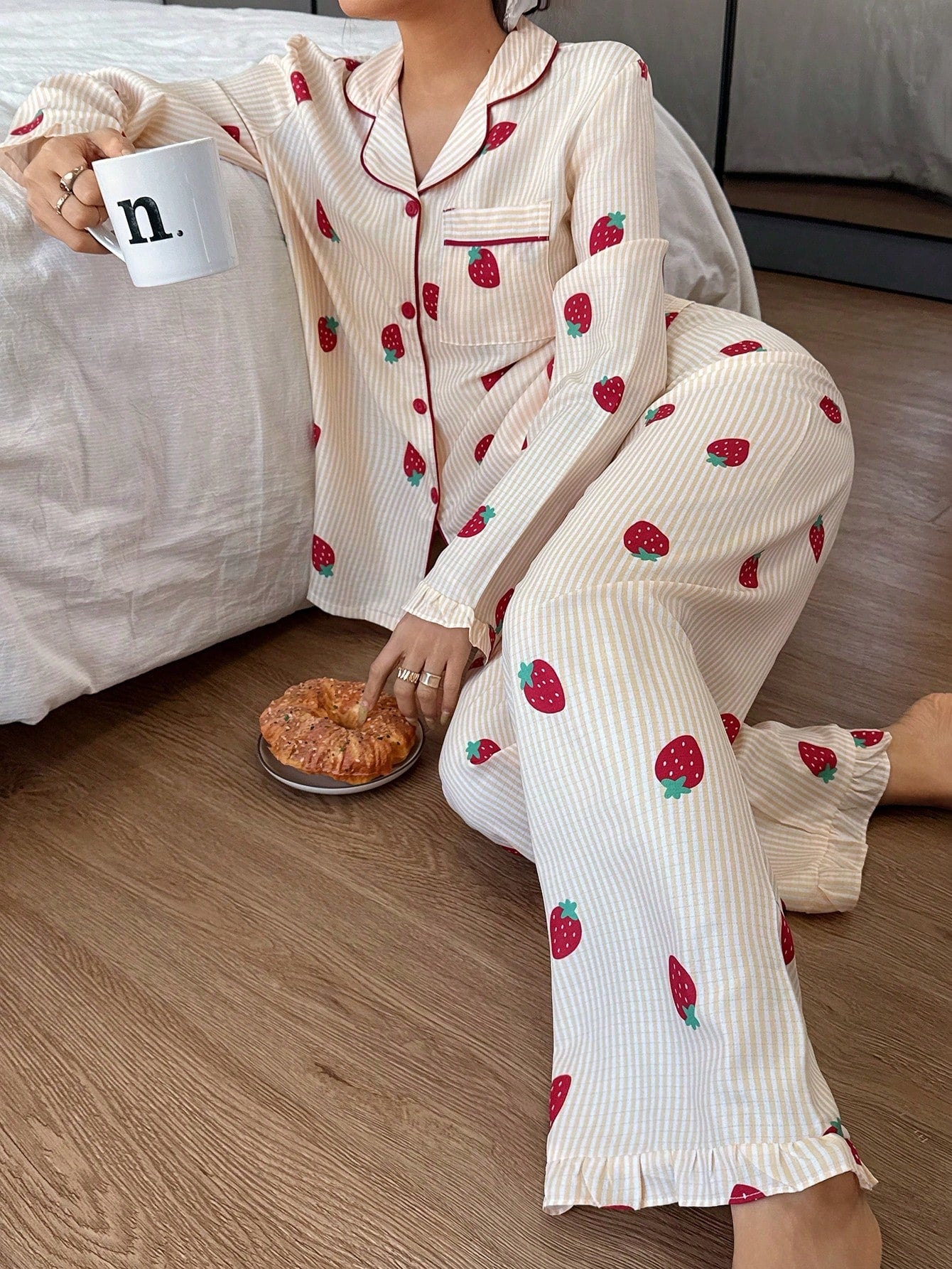 Strawberry Cream Lounge Pajama Set