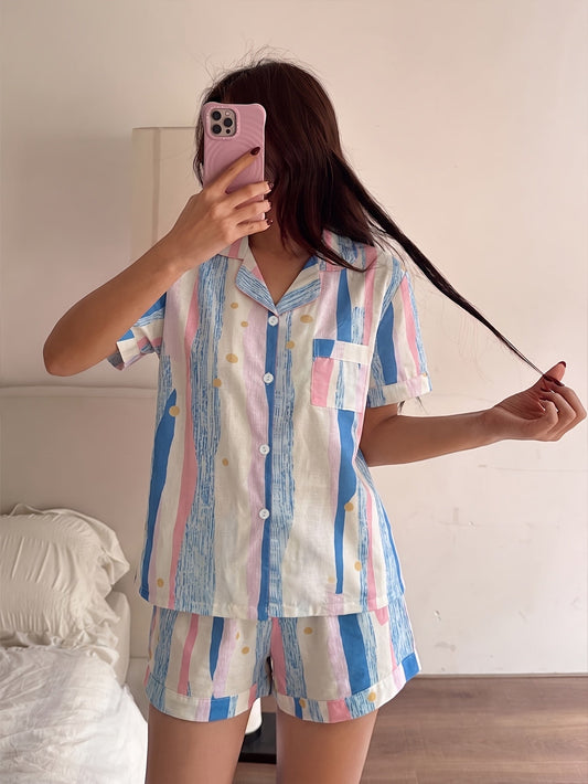 Pastel Stripe Pajama Set
