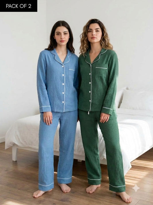 Ocean & Forest Comfort Pajama Duo – Pack of 2