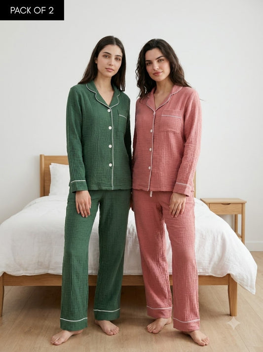 Sage & Rose Comfort Pajama Duo – Pack of 2