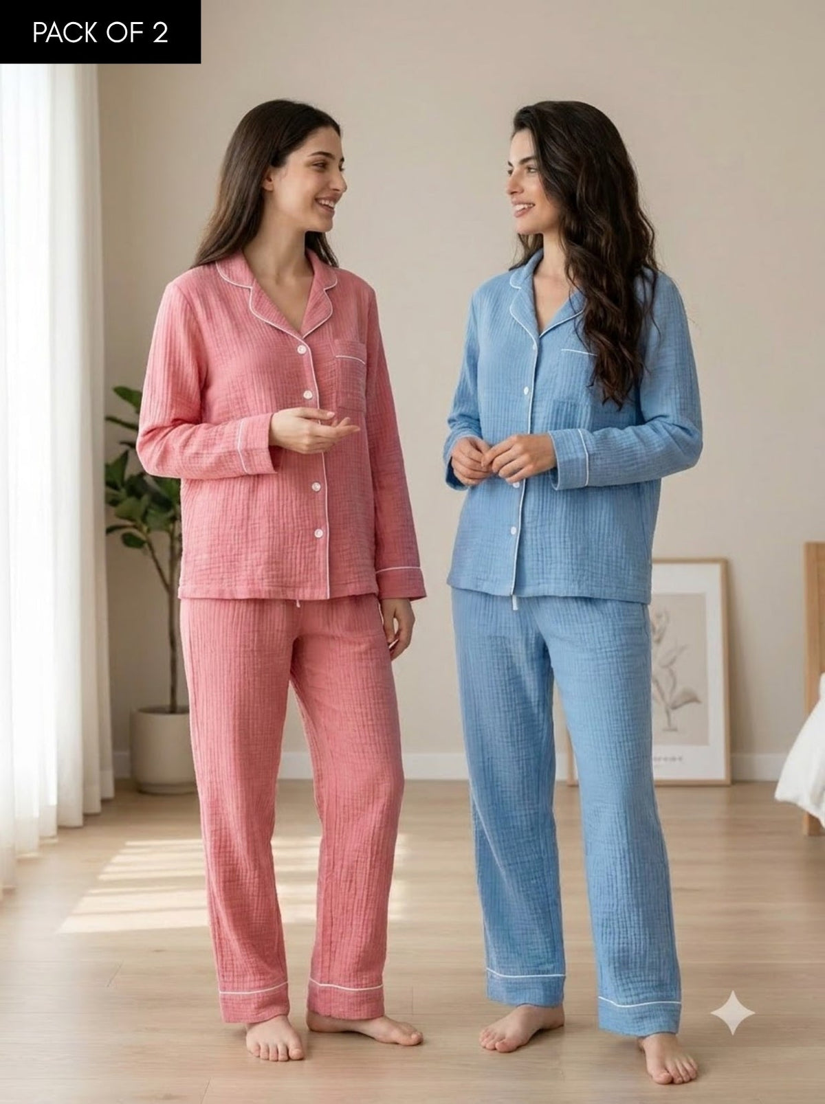 Sunshine & Rose Comfort Pajama Duo – Pack of 2