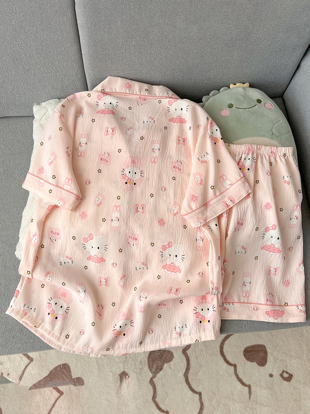 Pink Cute Character Print Women’s Pajama Set