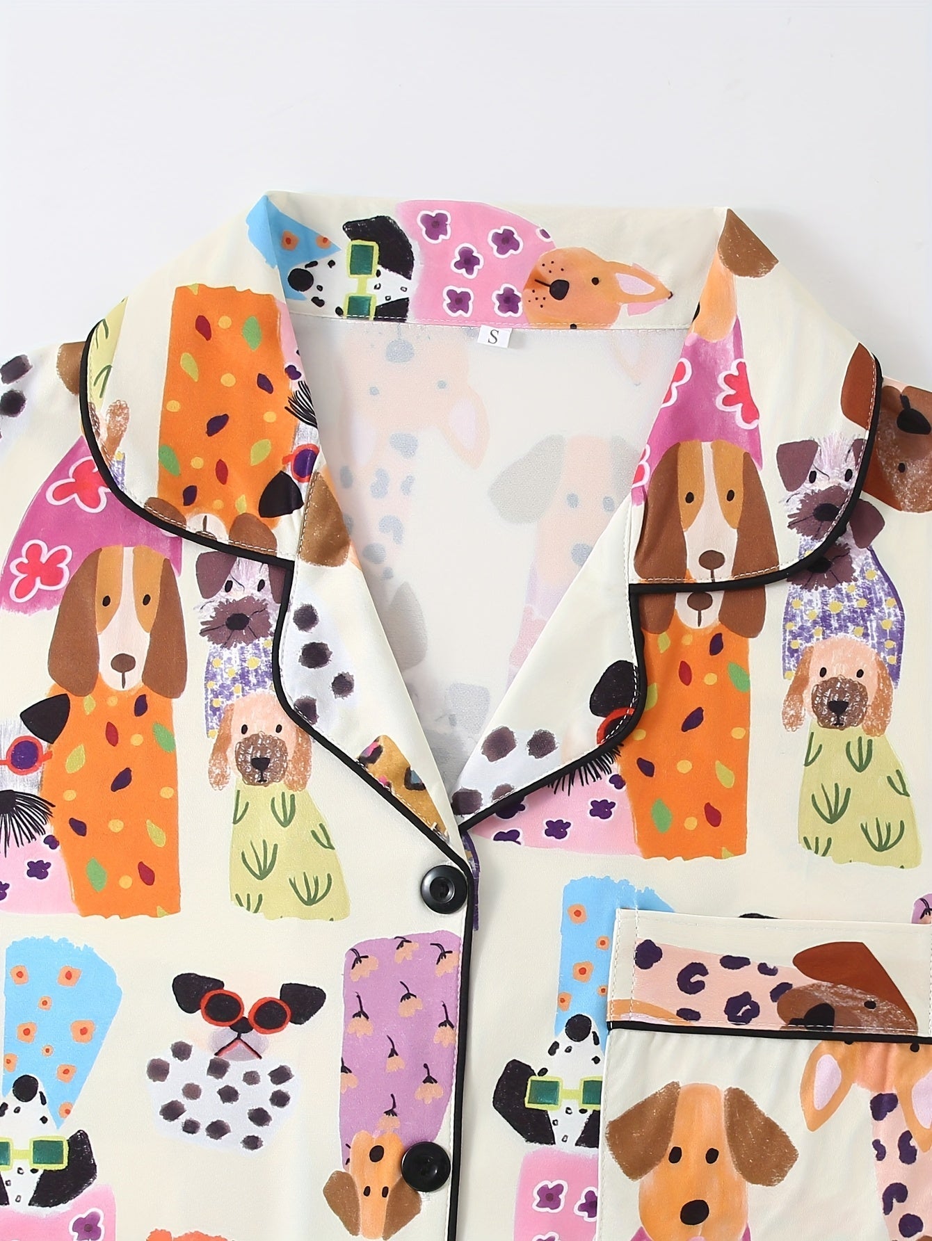 Puppy Party Satin Nightwear Set (3-Piece Combo) 🐶✨