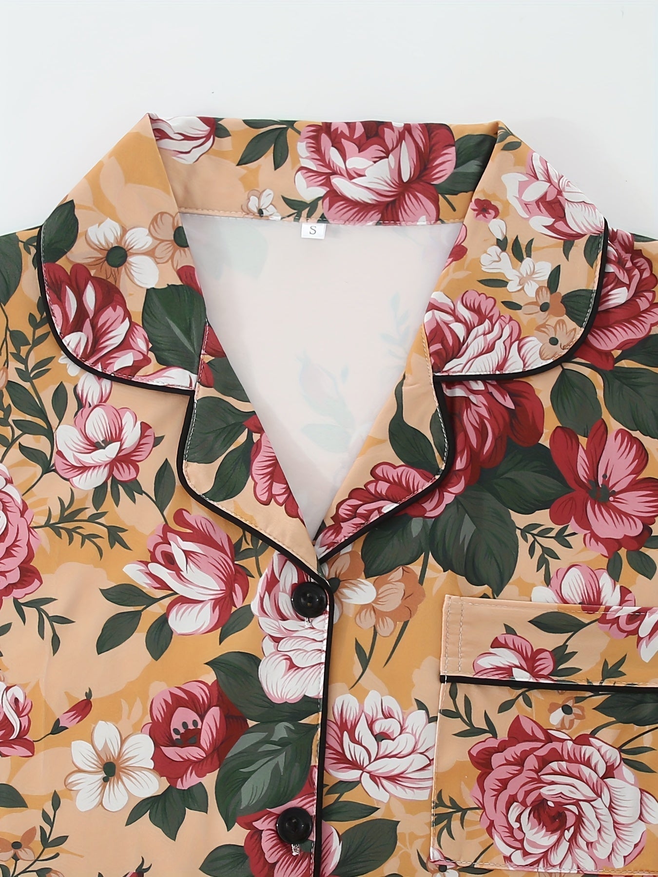 Blossom Elegance Floral Nightwear Set (3-Piece Combo)