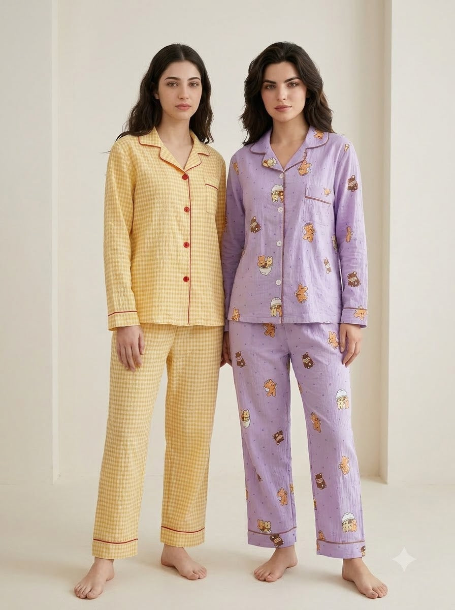 Sunshine & Lavender Pajama Duo – Pack of 2