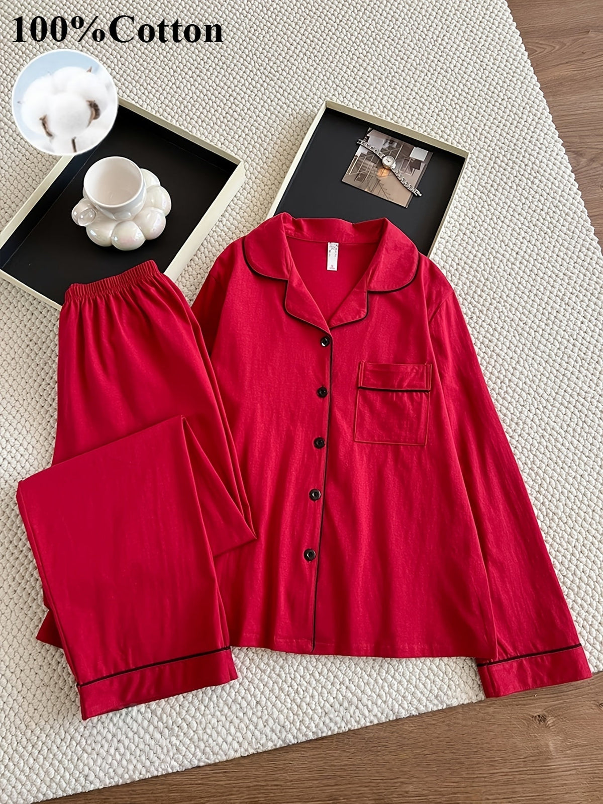 Classic Red & Black Pajama Duo – Pack of 2