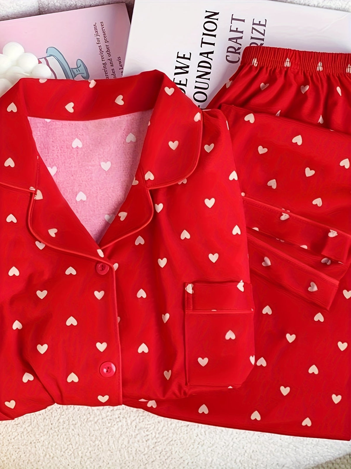 Red & Pink Heart Pajama Duo – Pack of 2