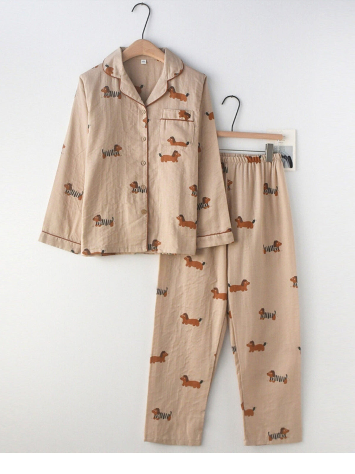 Floral & Puppy Print Pajama Duo – Pack of 2