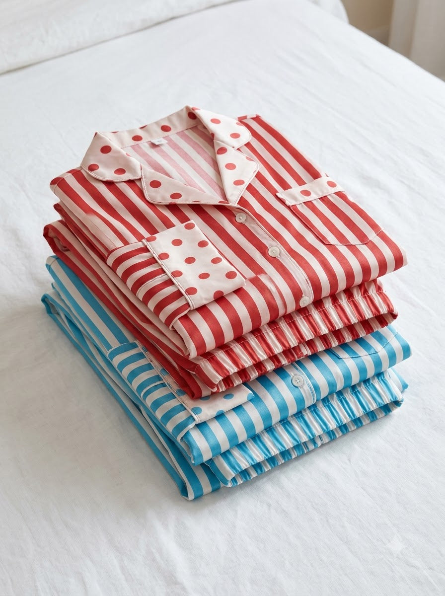 Red & Blue Stripe Polka Pajama Duo – Pack of 2