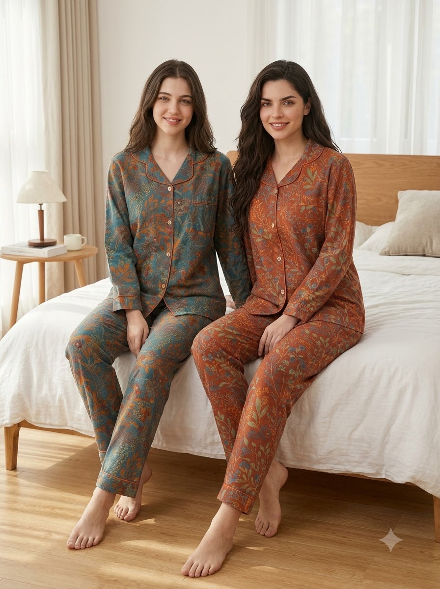 Heritage Floral Print Pajama Duo – Pack of 2