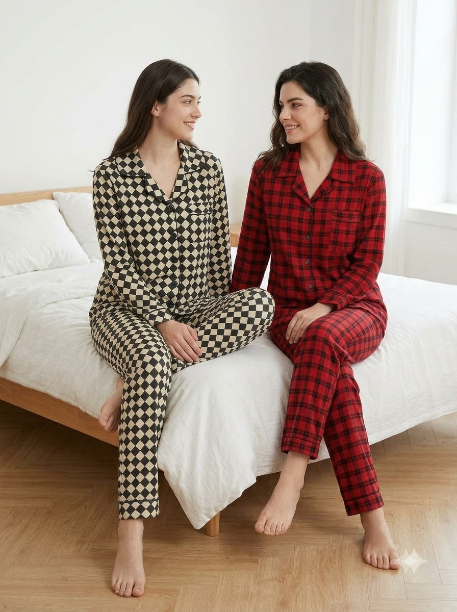 Harlequin & Red Tartan Pajama Duo – Pack of 2