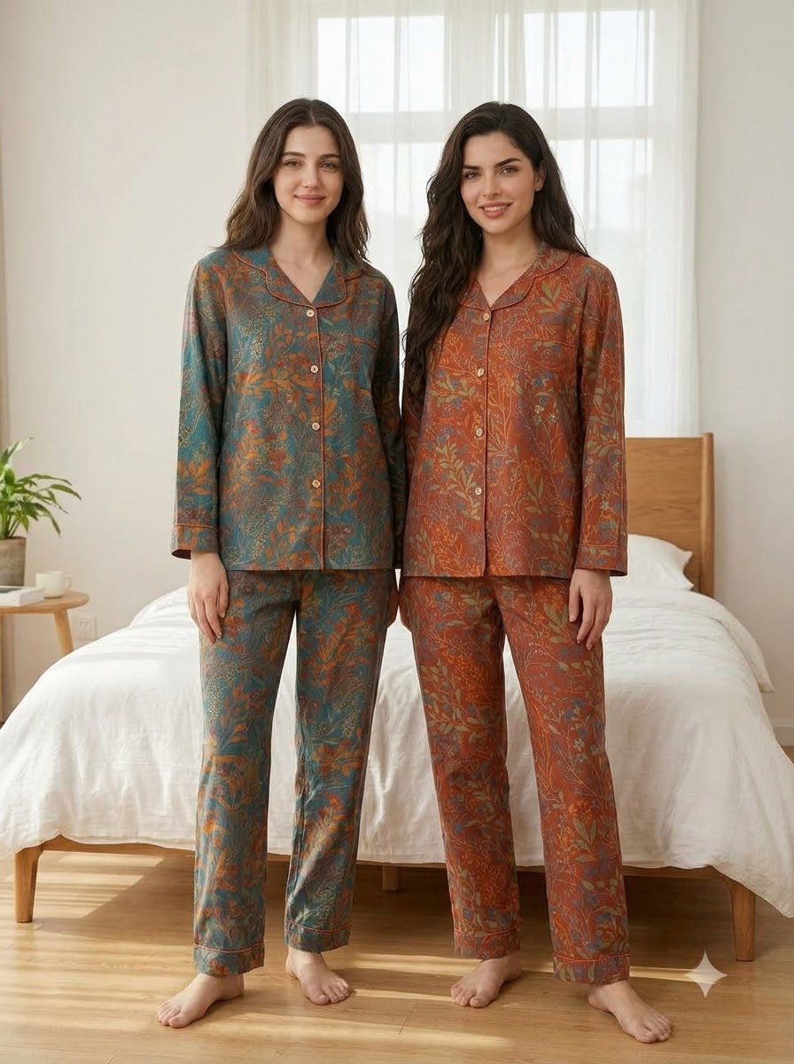 Heritage Floral Print Pajama Duo – Pack of 2