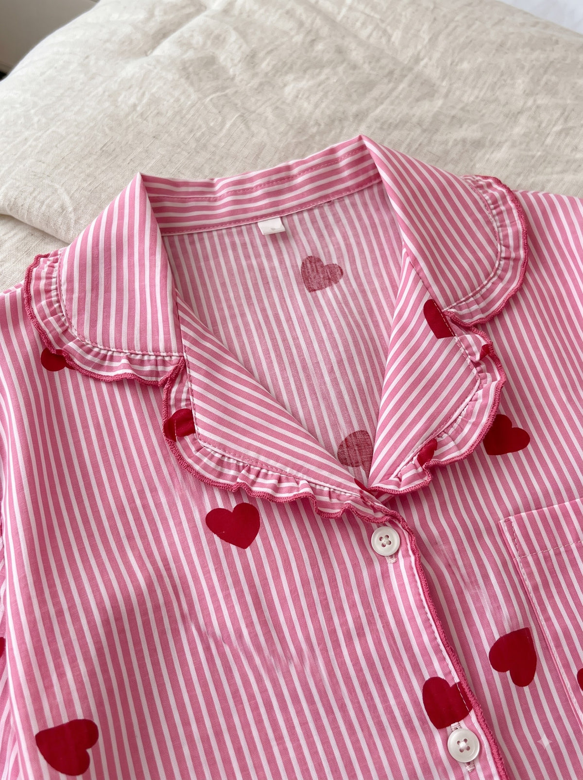 Sweetheart Stripe 3-Piece Pajama Set