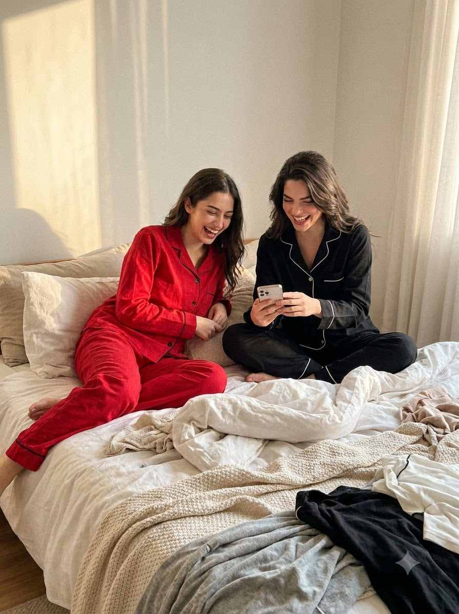 Classic Red & Black Pajama Duo – Pack of 2