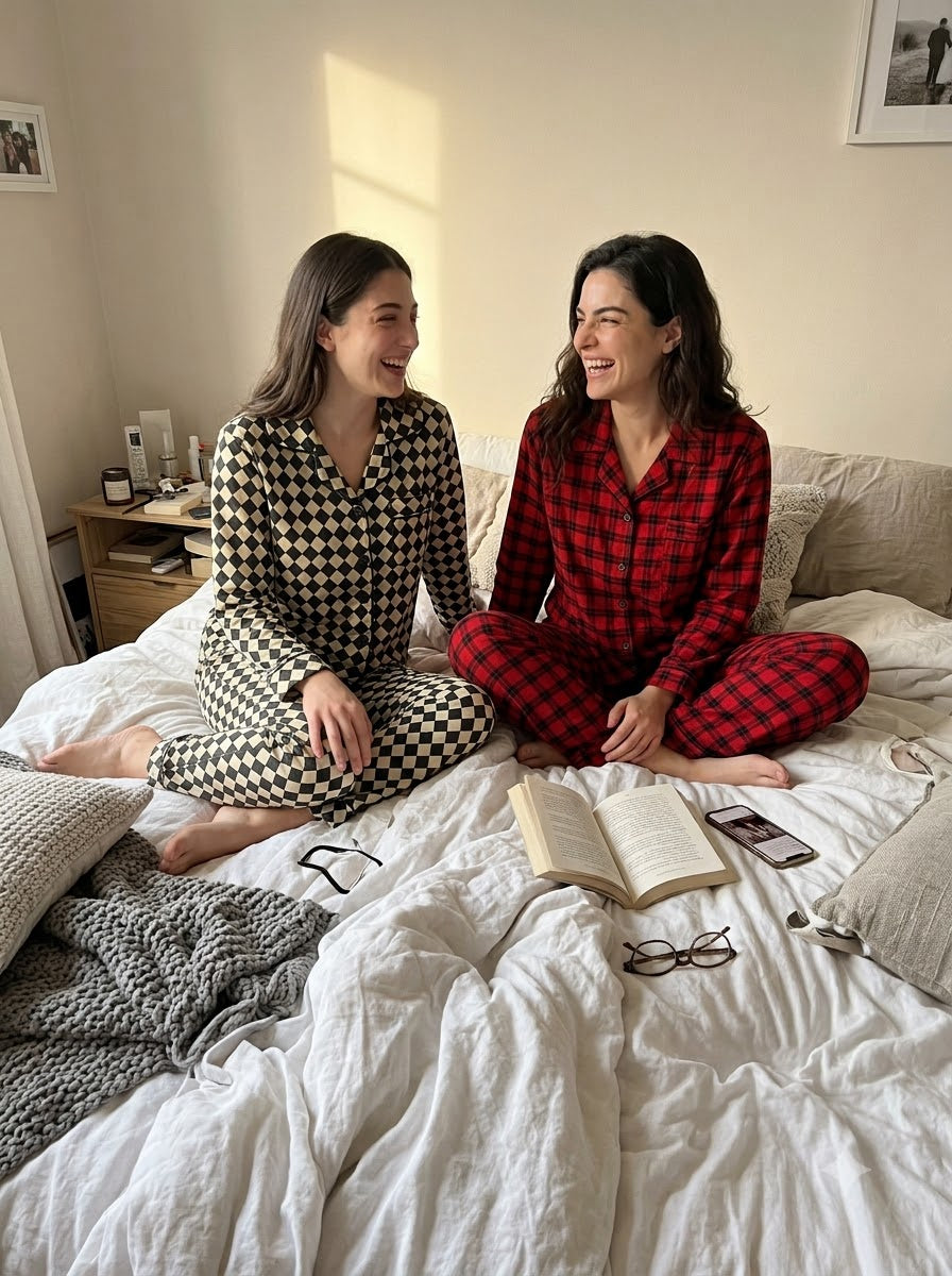 Harlequin & Red Tartan Pajama Duo – Pack of 2