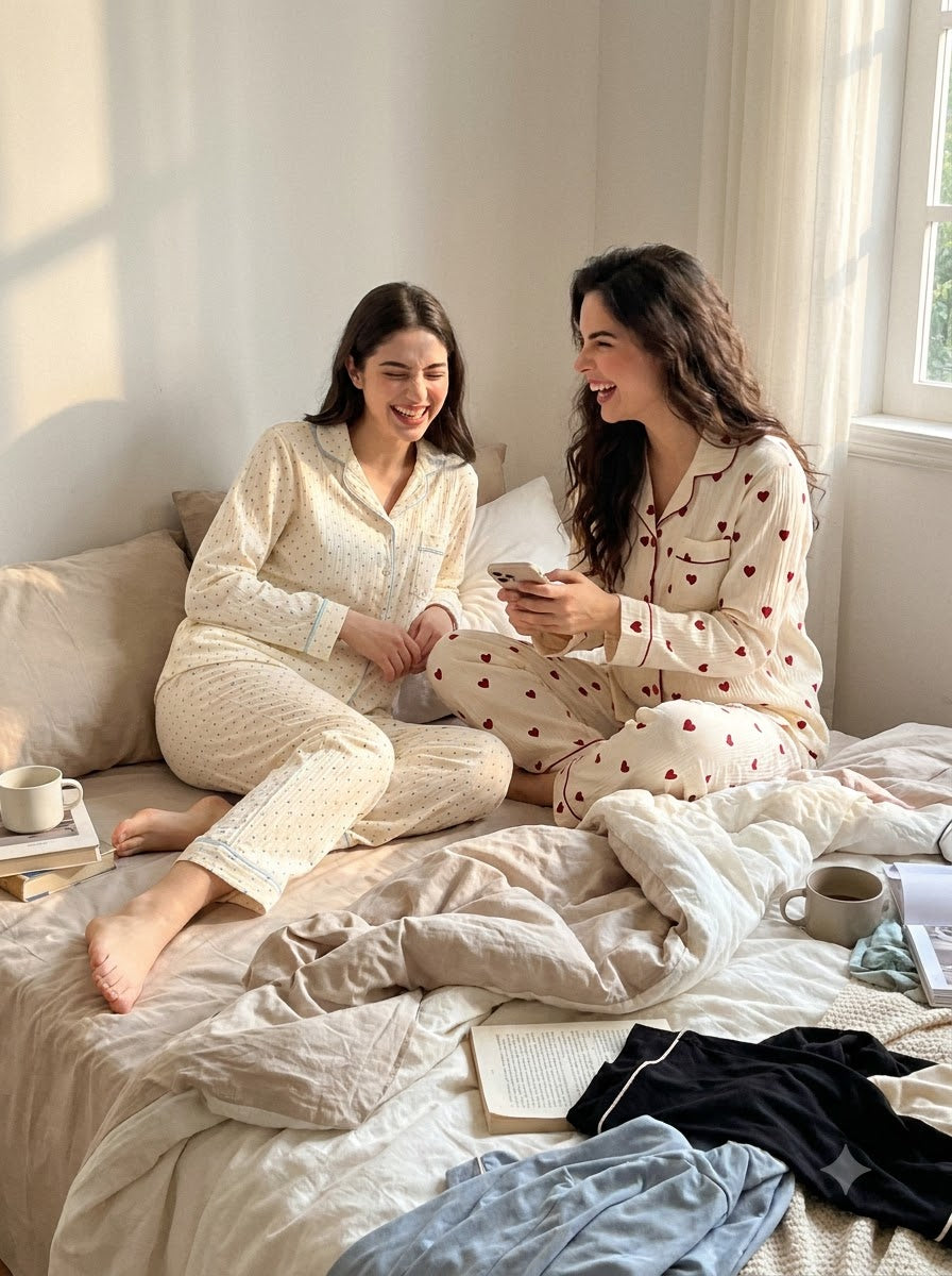 Teddy & Heart Comfort Pajama Duo – Pack of 2