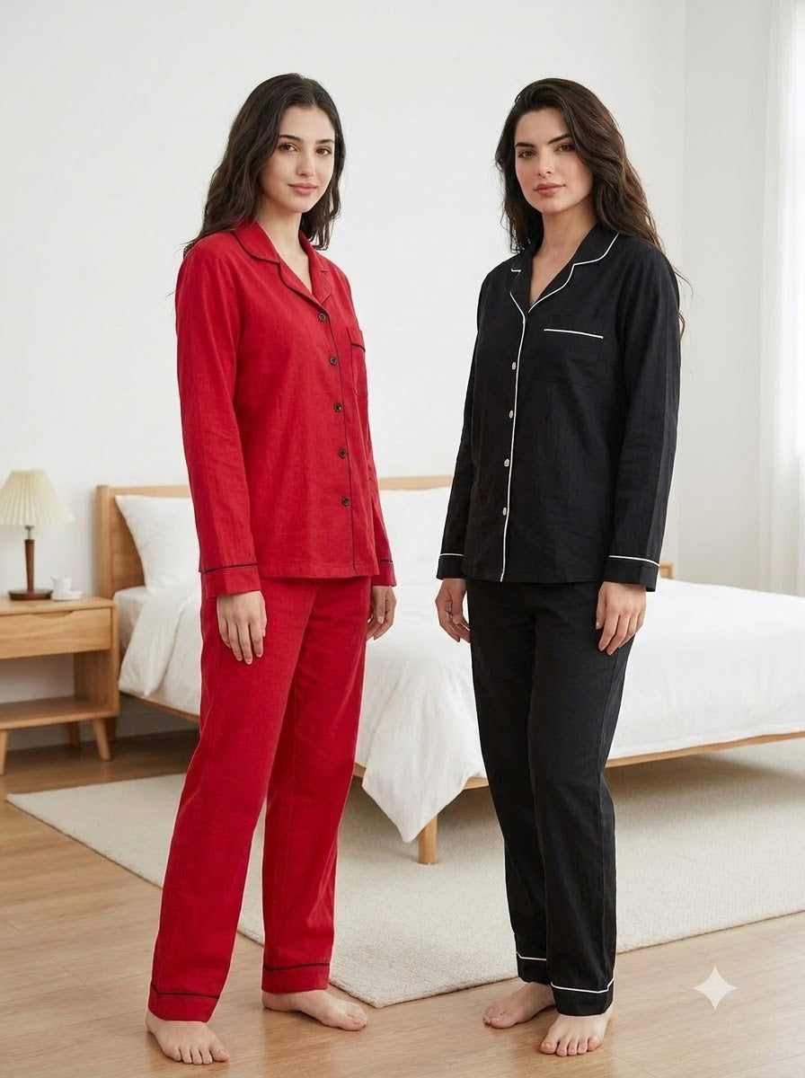 Classic Red & Black Pajama Duo – Pack of 2