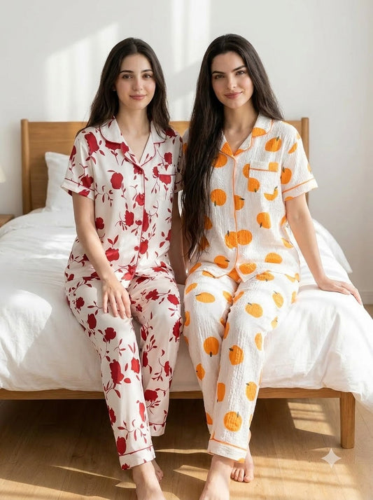 Bloom & Pumpkin Pajama Duo – Pack of 2