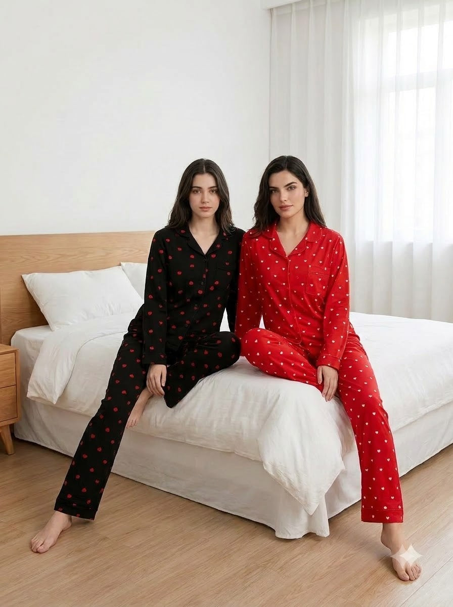 Classic Red & Black Pajama Duo – Pack of 2