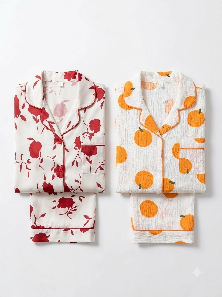 Bloom & Pumpkin Pajama Duo – Pack of 2