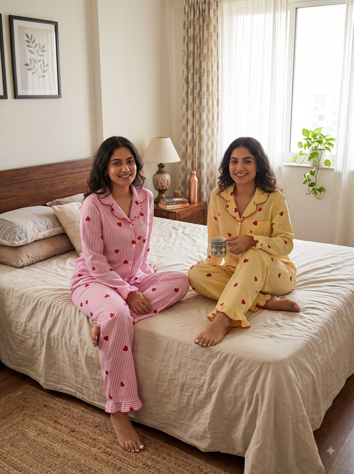 Sweetheart Pastel Duo – 2-Piece Pajama Combo