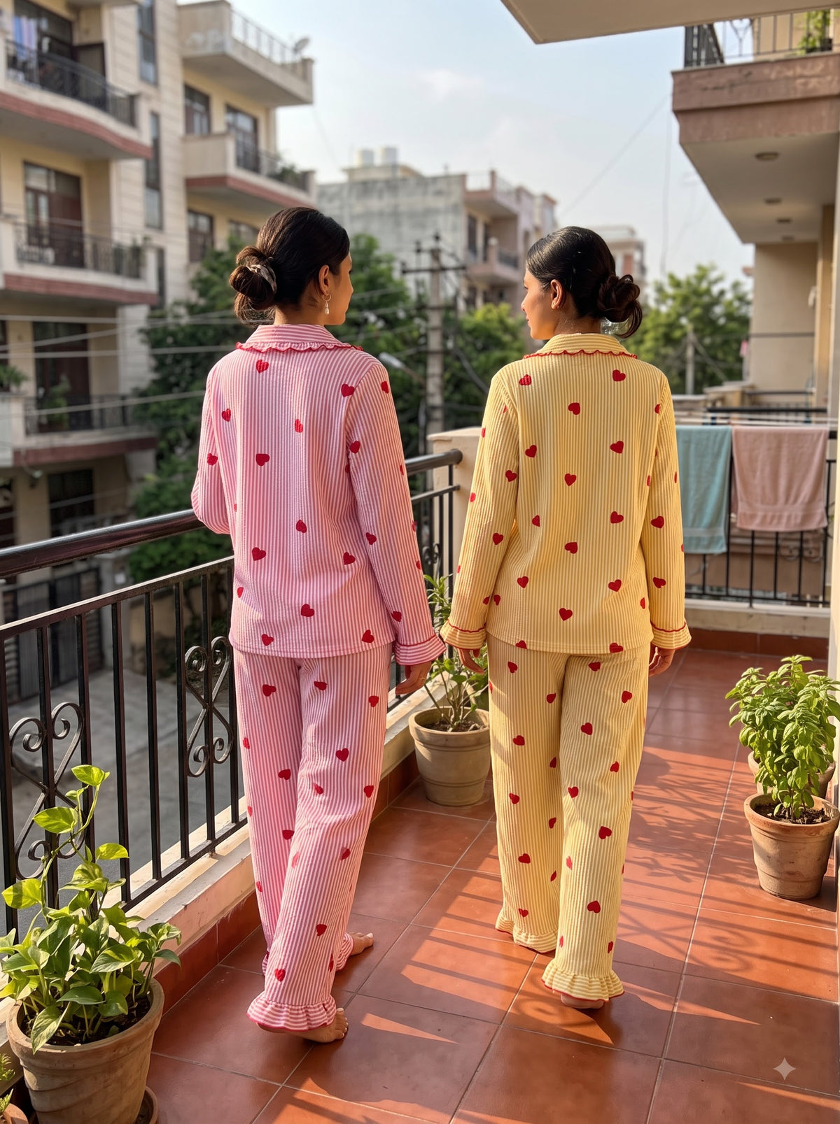 Sweetheart Pastel Duo – 2-Piece Pajama Combo