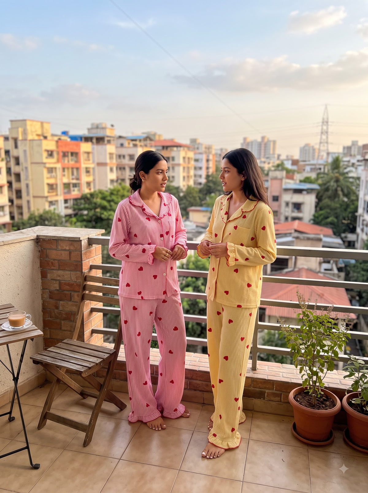 Sweetheart Pastel Duo – 2-Piece Pajama Combo