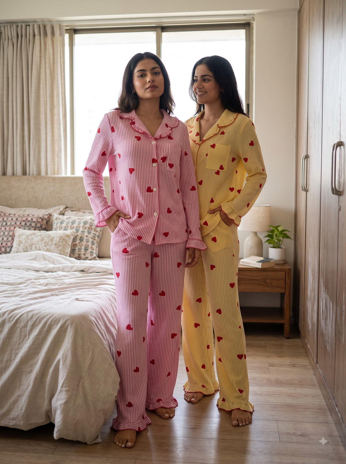 Sweetheart Pastel Duo – 2-Piece Pajama Combo