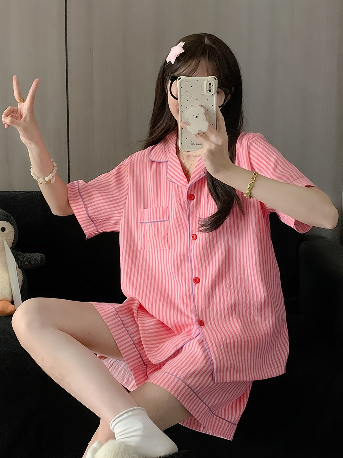 Pink Stripe Comfort Pajama Set