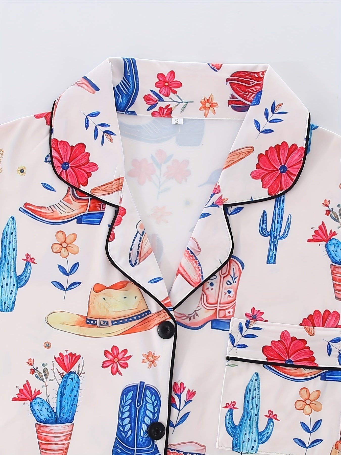 Western Vibes Printed Nightwear Set (3-Piece Combo)